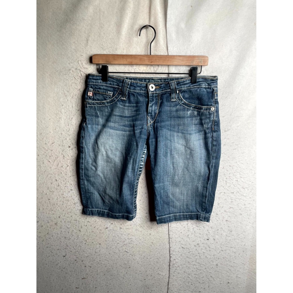 Big Star Denim Shorts Womens 28 Blue Low Rise Bermuda 5-Pocket Medium Wash